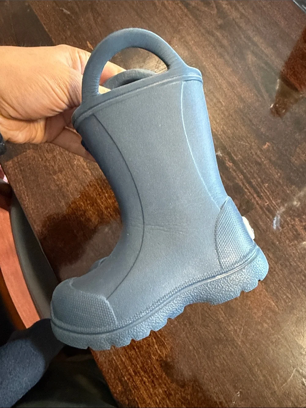 BearPaw Men's Navy Rubber Rain Boots